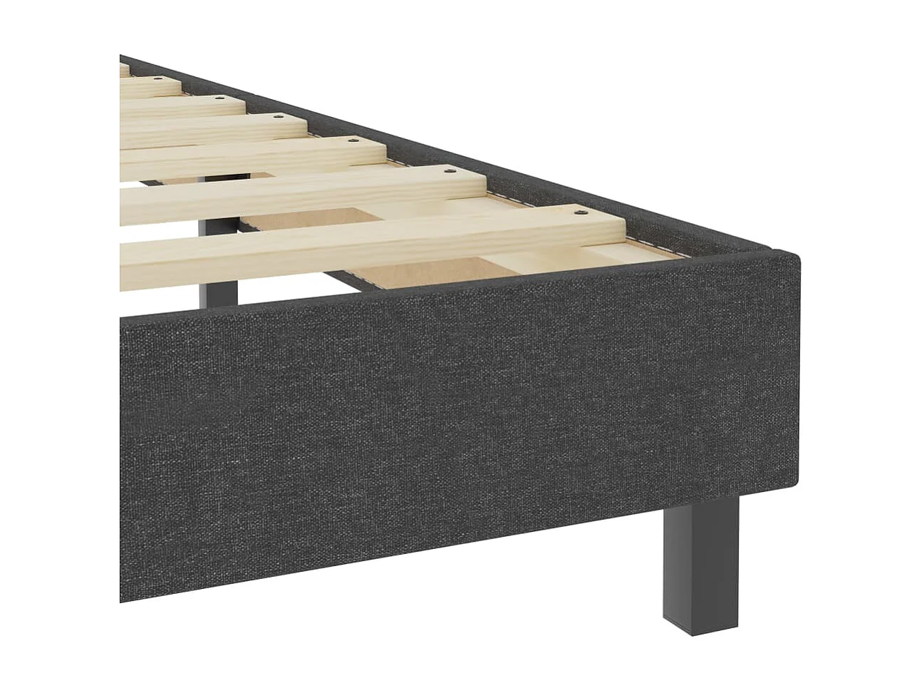 Ensemble matelas et sommier tapissier Gris foncé Tissu 80x200 2