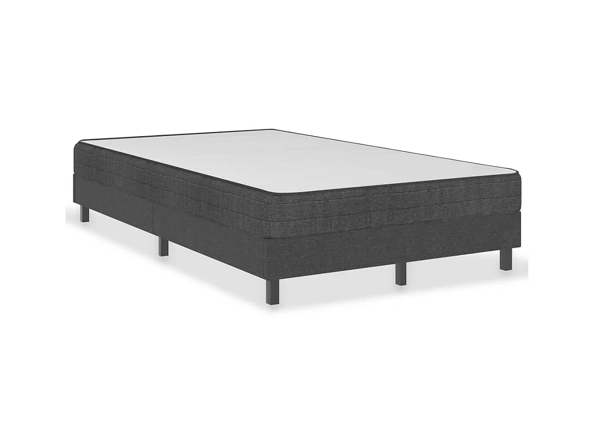 Ensemble matelas et sommier tapissier Gris foncé Tissu 120x200 2