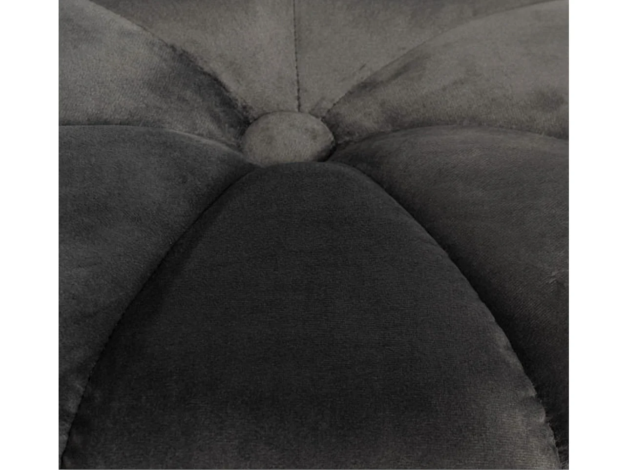 Pouf rond en velours Barko-Couleur Vert céladon