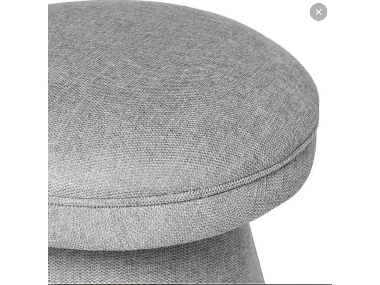Pouf forme champignon en tissu Bilo-Couleur Gris clair