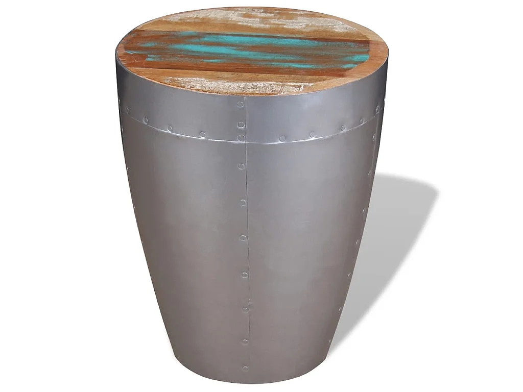 Tabouret aviateur Bois de récupération massif H 44cm