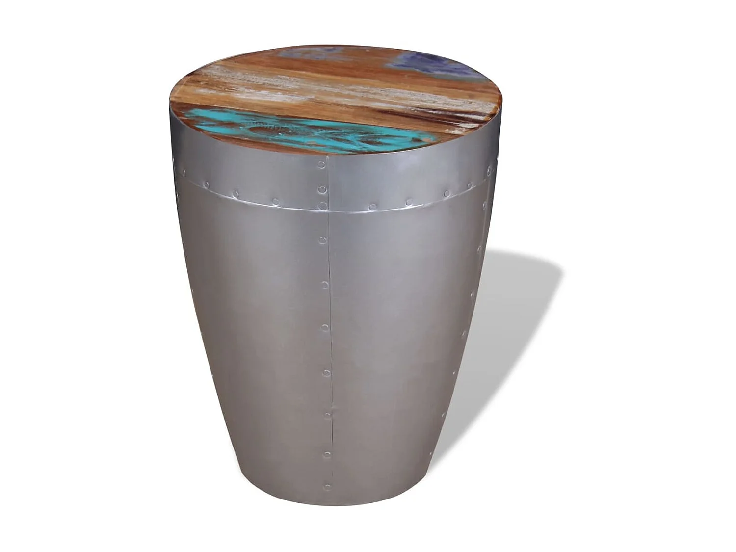 Tabouret aviateur Bois de récupération massif H 44cm