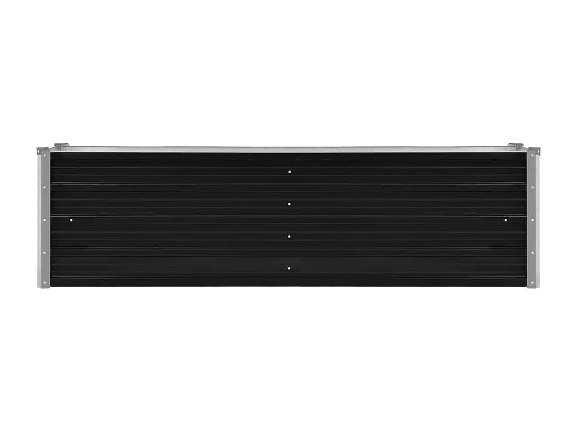Jardinière Anthracite 160x40x45 Acier galvanisé