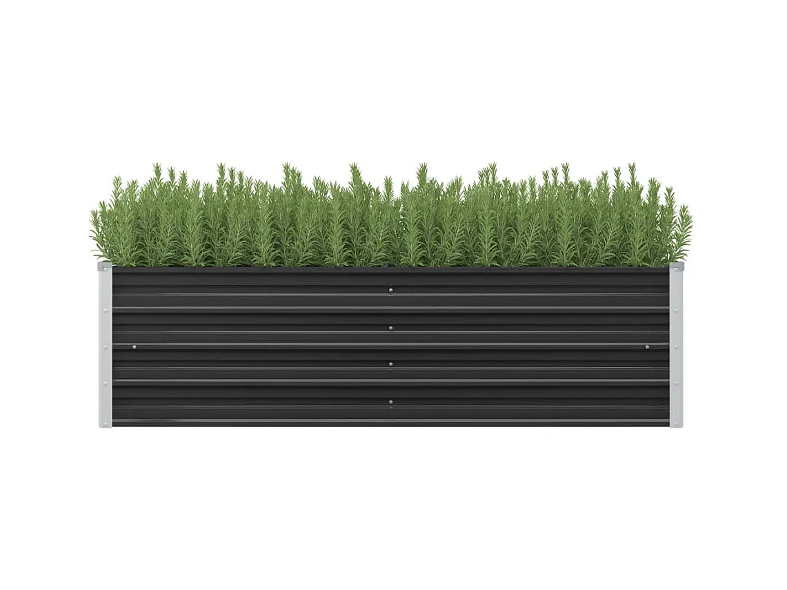 Jardinière Anthracite 160x40x45 Acier galvanisé