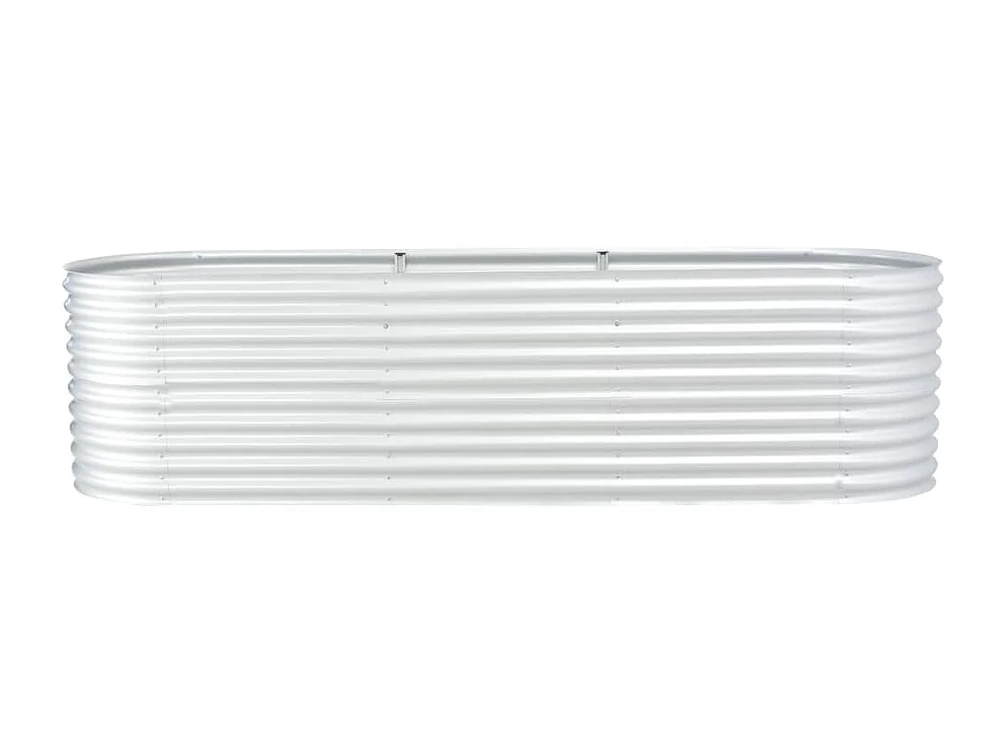 Jardinière 320x80x81 Acier galvanisé Argenté
