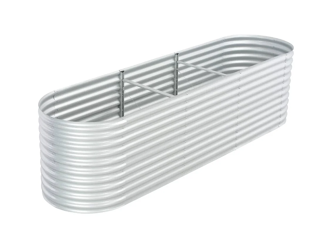 Jardinière 320x80x81 Acier galvanisé Argenté