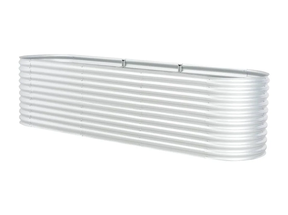 Jardinière 320x80x81 Acier galvanisé Argenté