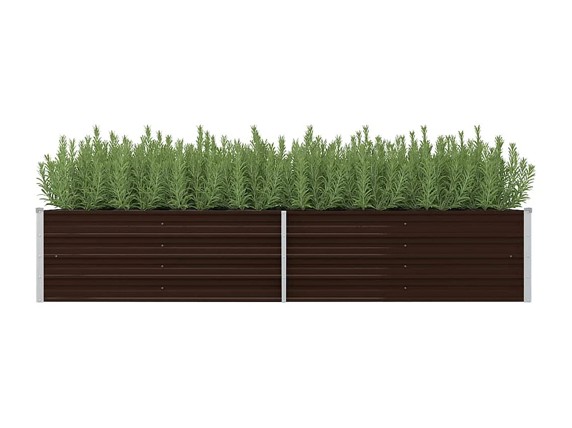Jardinière Marron 240x80x45 Acier galvanisé