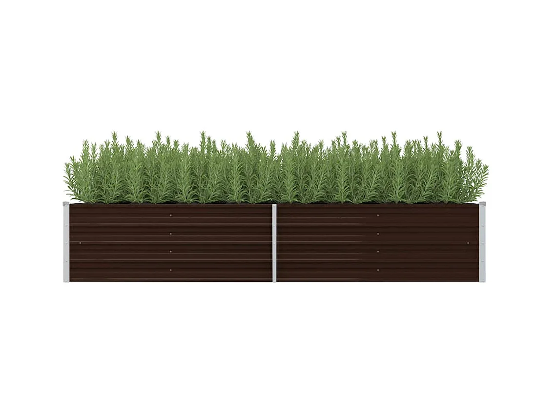 Jardinière Marron 240x80x45 Acier galvanisé