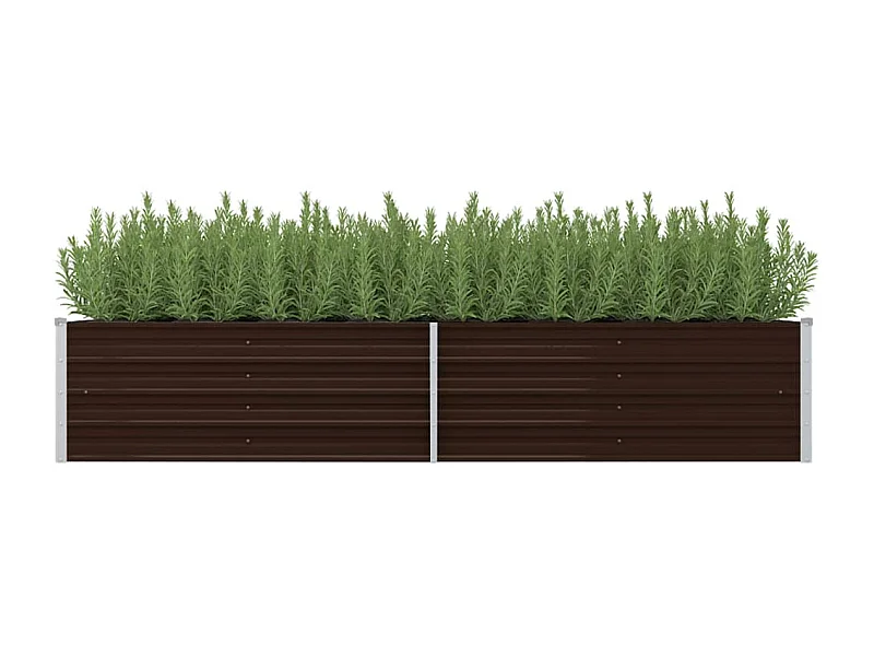 Jardinière Marron 240x80x45 Acier galvanisé