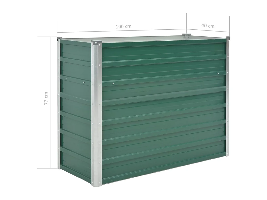 Jardinière Acier galvanisé 100x40x77 Vert