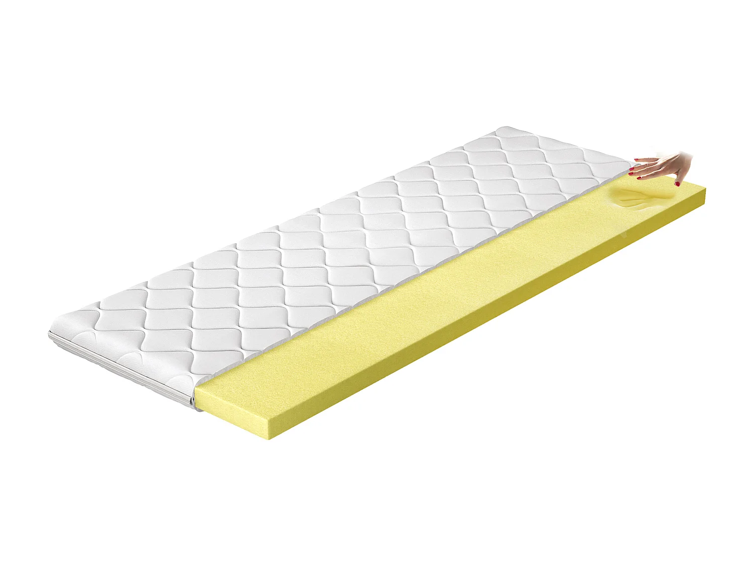 Surmatelas en mousse mémoire de forme Viska - 4cm - 7 tailles-200x200