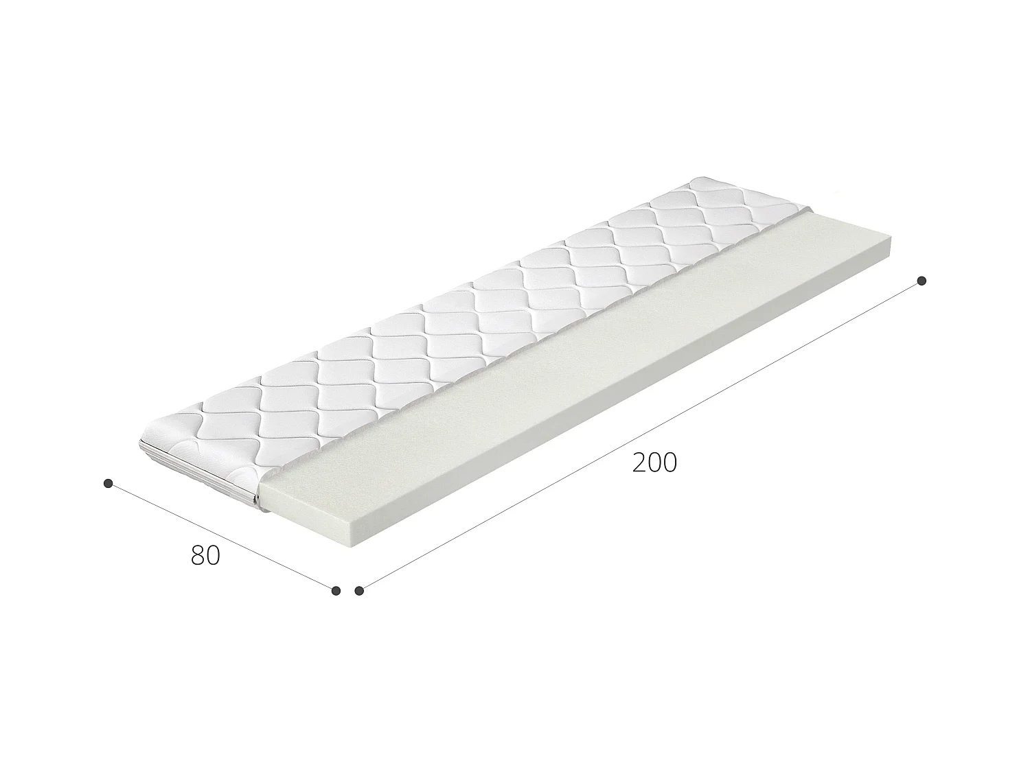 Konfa hypoallergene schuimmatrastopper - 4 cm - 7 maten-Slapen 120x200cm