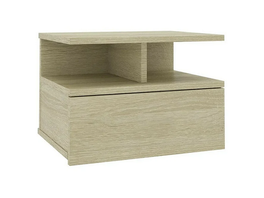 Table de chevet suspendue bois chêne clair Nants
