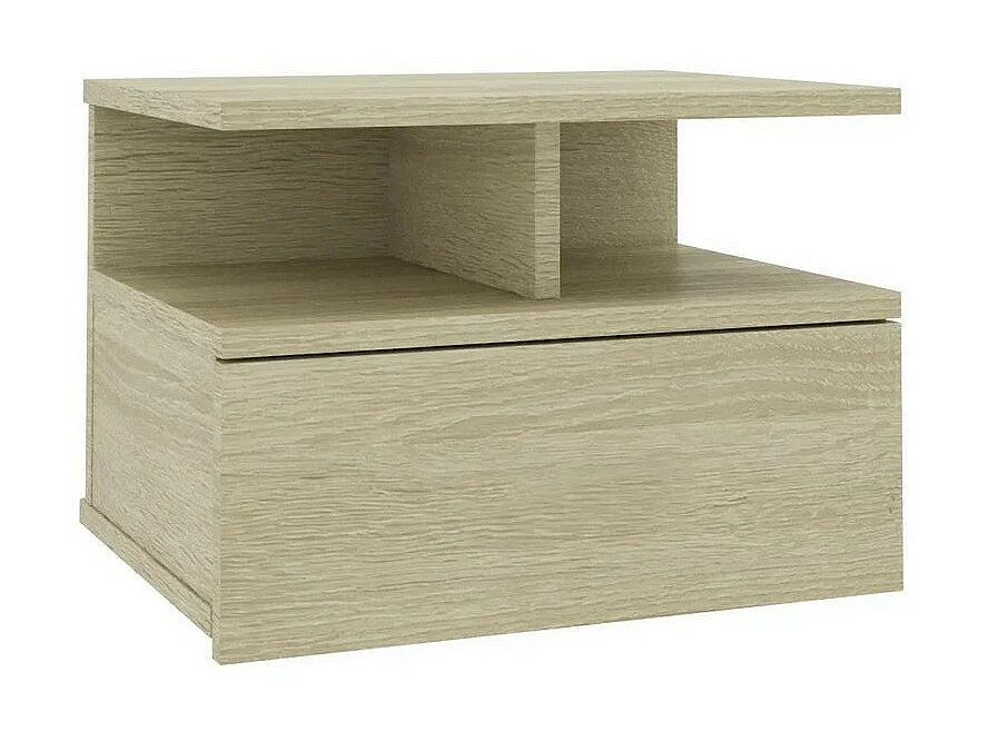 Table de chevet suspendue bois chêne clair Nants