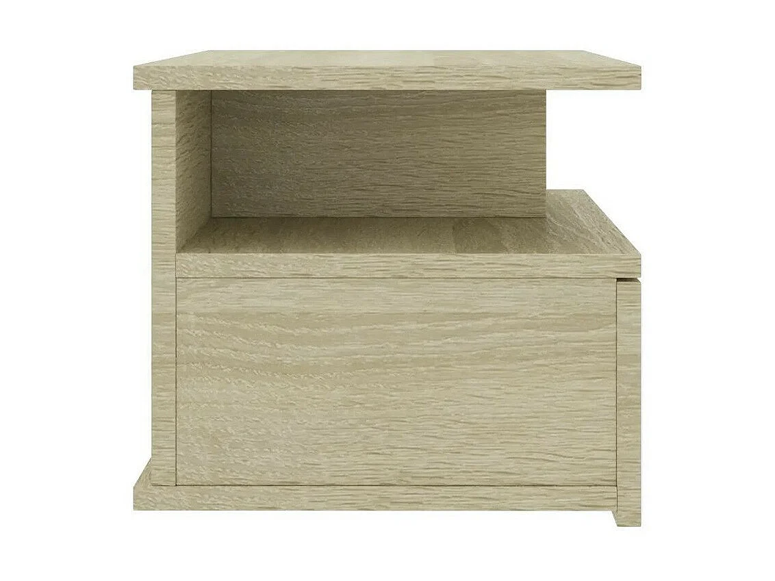 Table de chevet suspendue bois chêne clair Nants