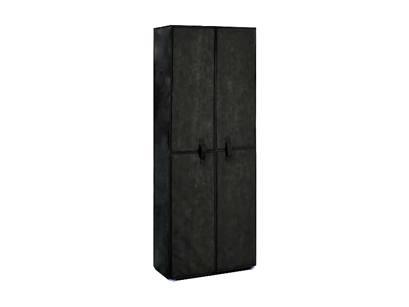 Armoire à chaussures Noir 60x30x166 Tissu
