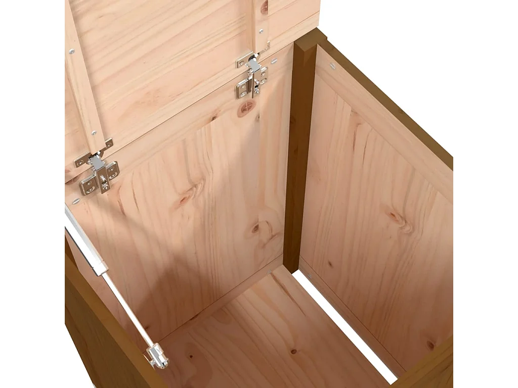 Boîte à linge Marron miel 44x44x66 Bois massif de pin