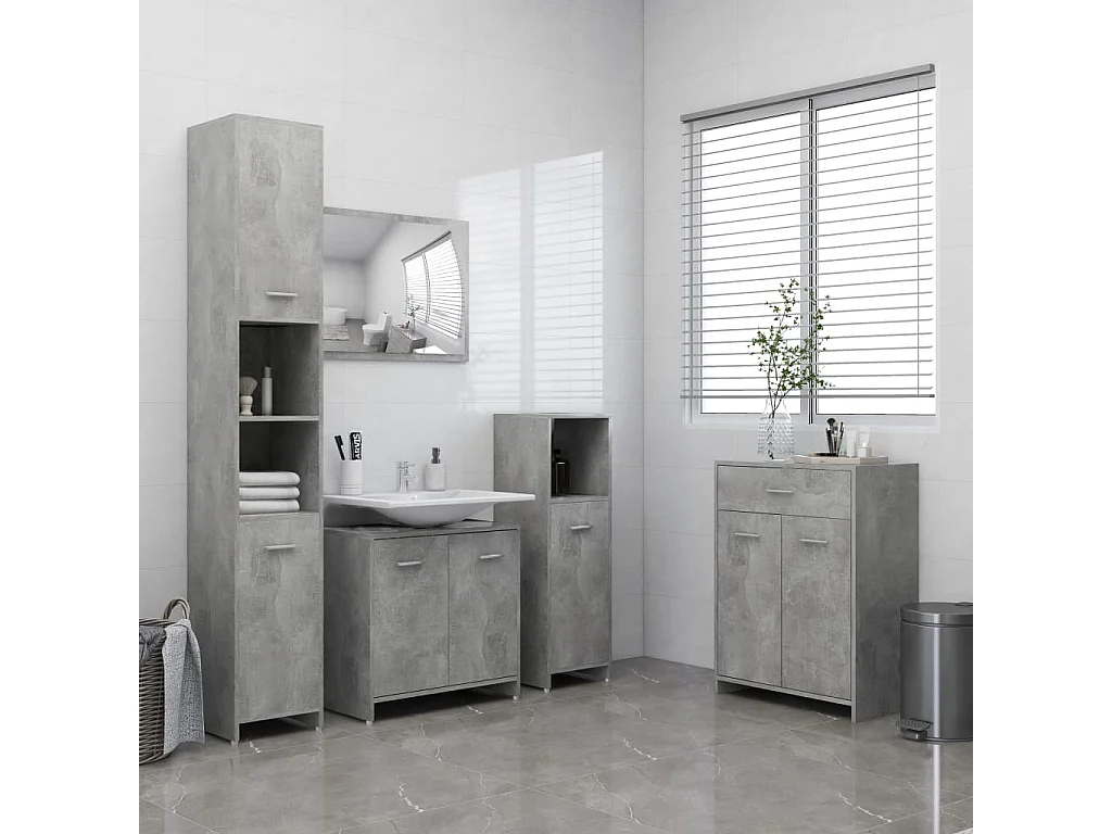 Meuble de rangement Gris béton 60x33x80