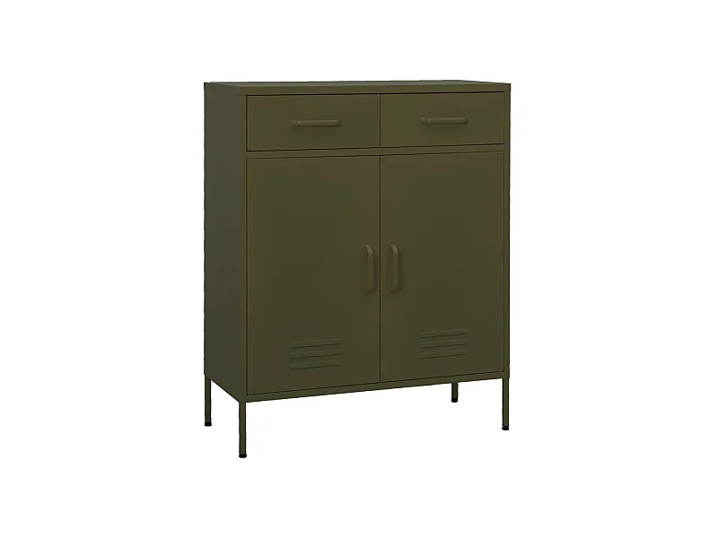 Armoire de rangement Vert olive 80x35x101,5 Acier