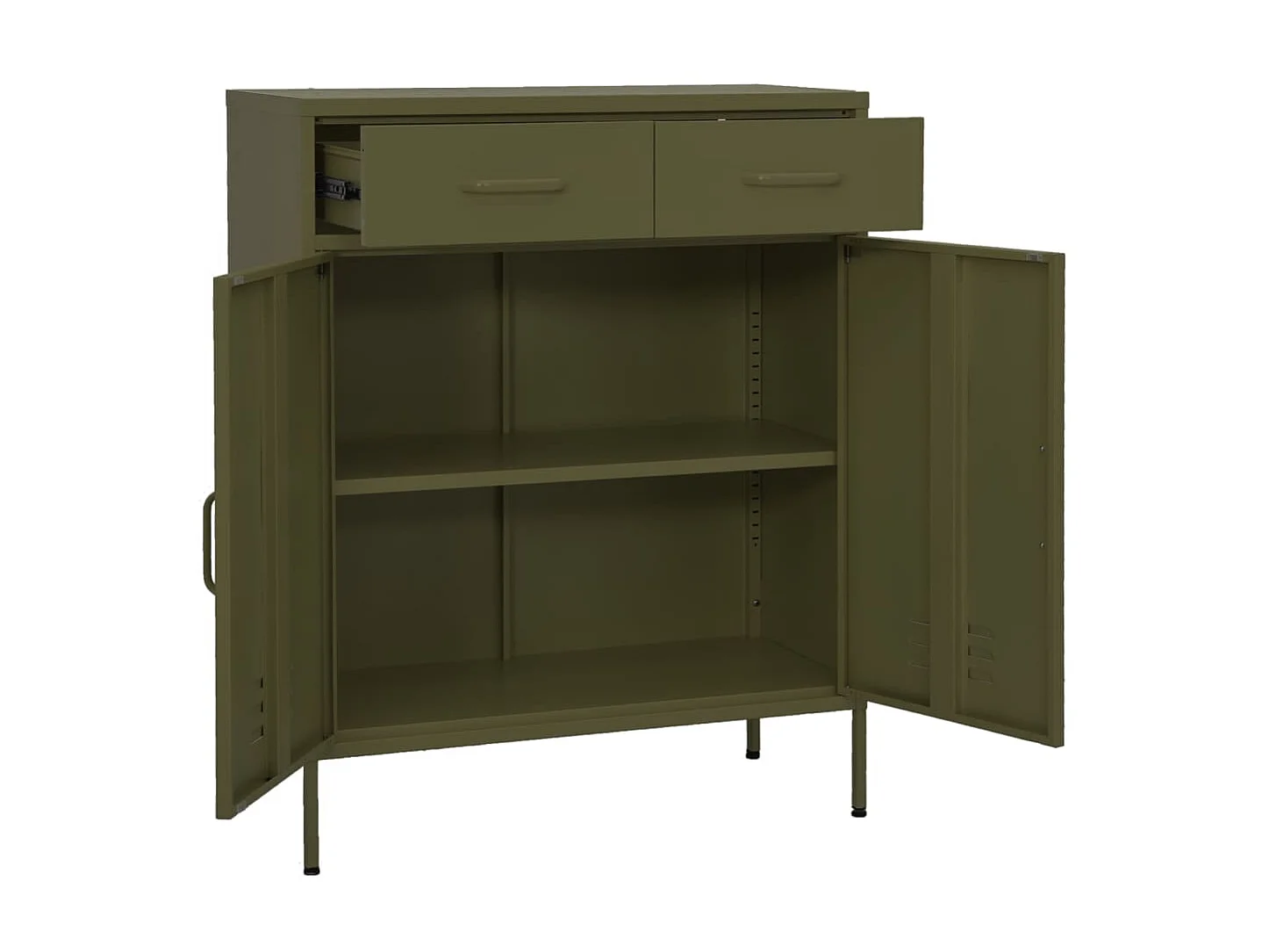 Armoire de rangement Vert olive 80x35x101,5 Acier