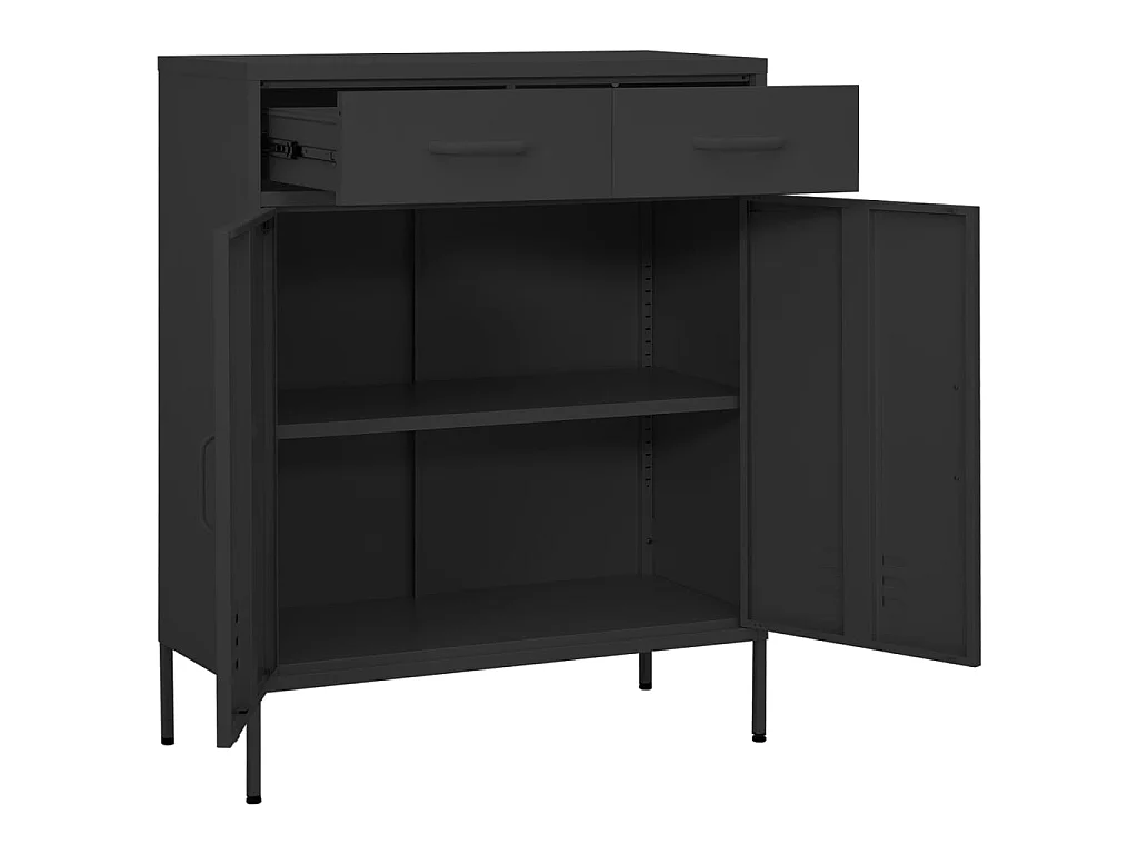 Armoire de rangement Anthracite 80x35x101,5 Acier 2