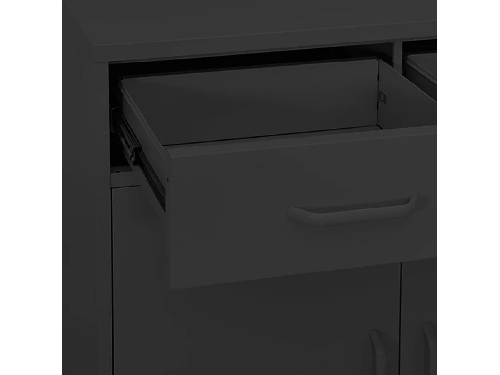 Armoire de rangement Anthracite 80x35x101,5 Acier 2