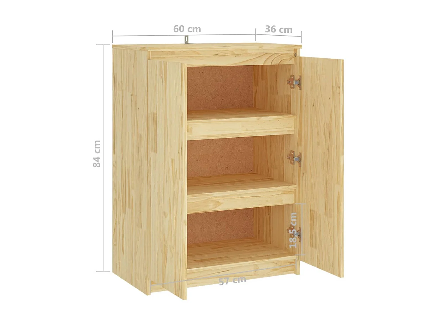 Petite commode 60x36x84 Bois de pin massif