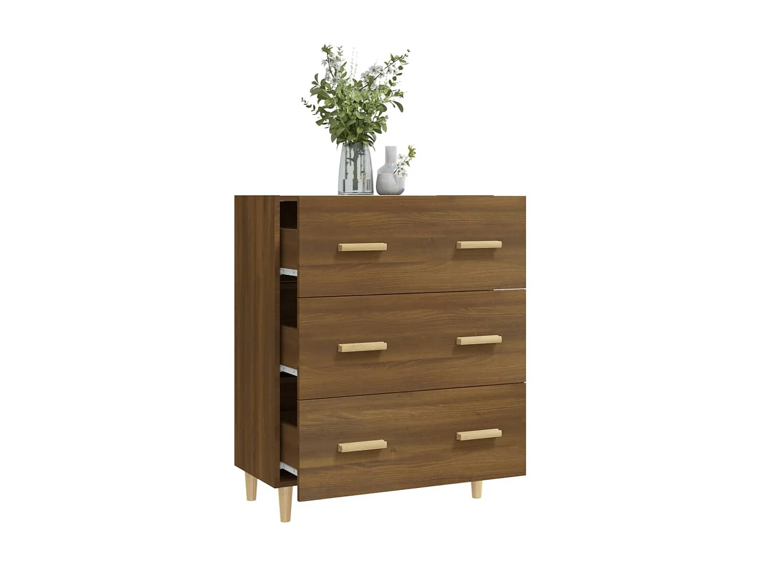 Buffet Chêne marron 70x34x90 Bois d'ingénierie