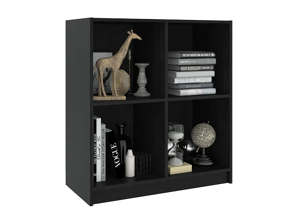 Buffet Noir 70x33x76 Bois de pin massif