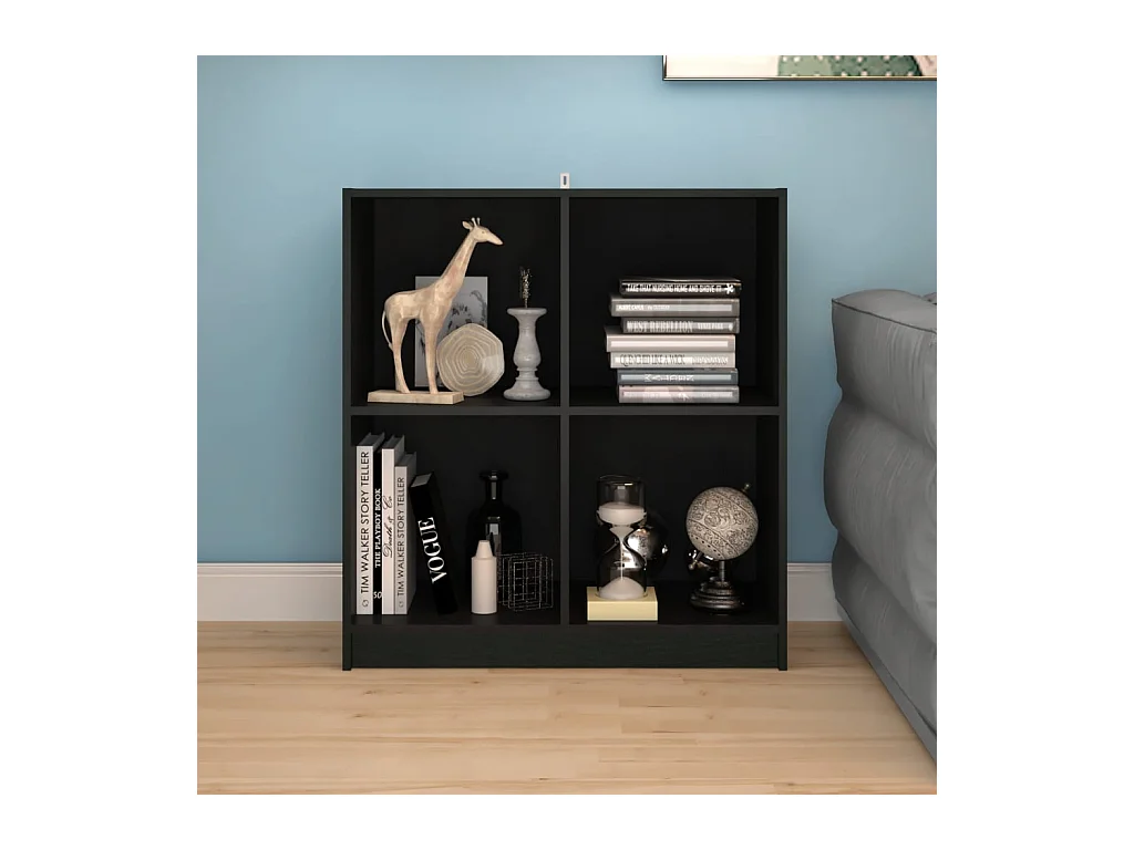 Buffet Noir 70x33x76 Bois de pin massif