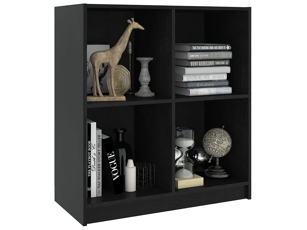 Buffet Noir 70x33x76 Bois de pin massif