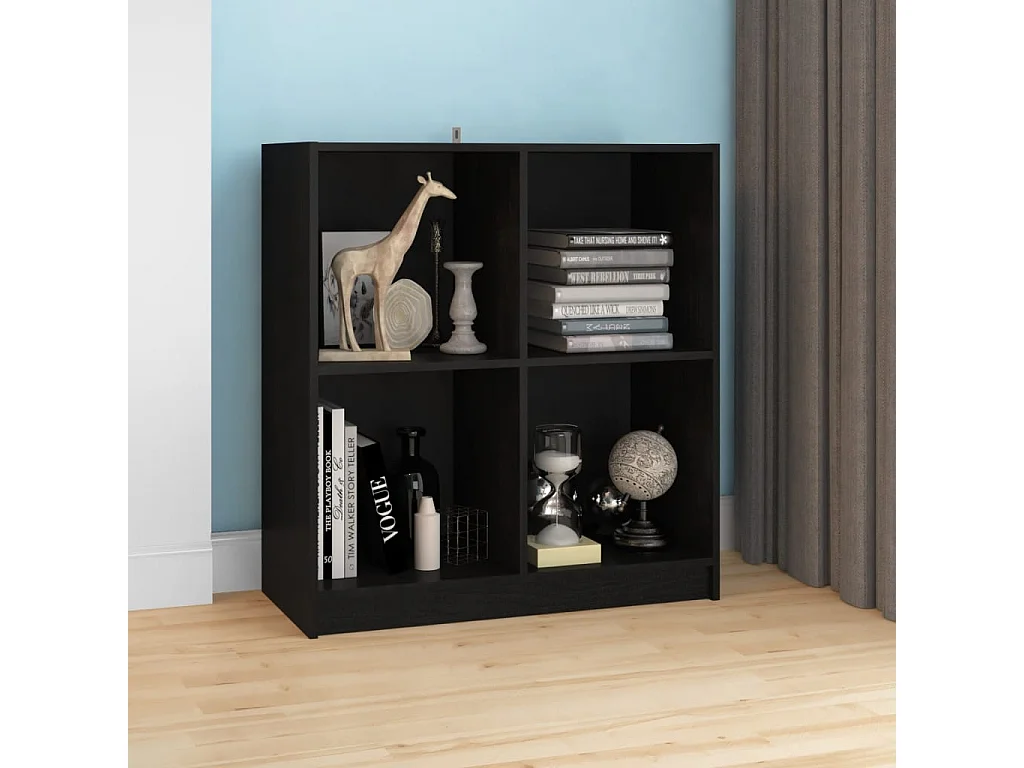 Buffet Noir 70x33x76 Bois de pin massif