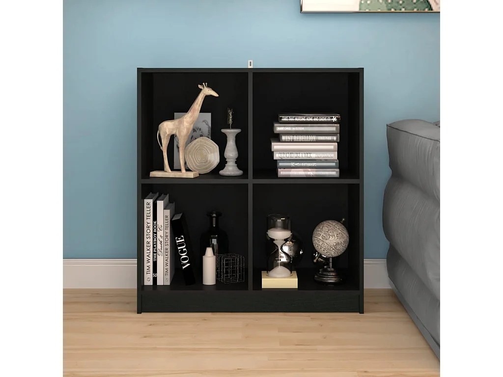 Buffet Noir 70x33x76 Bois de pin massif