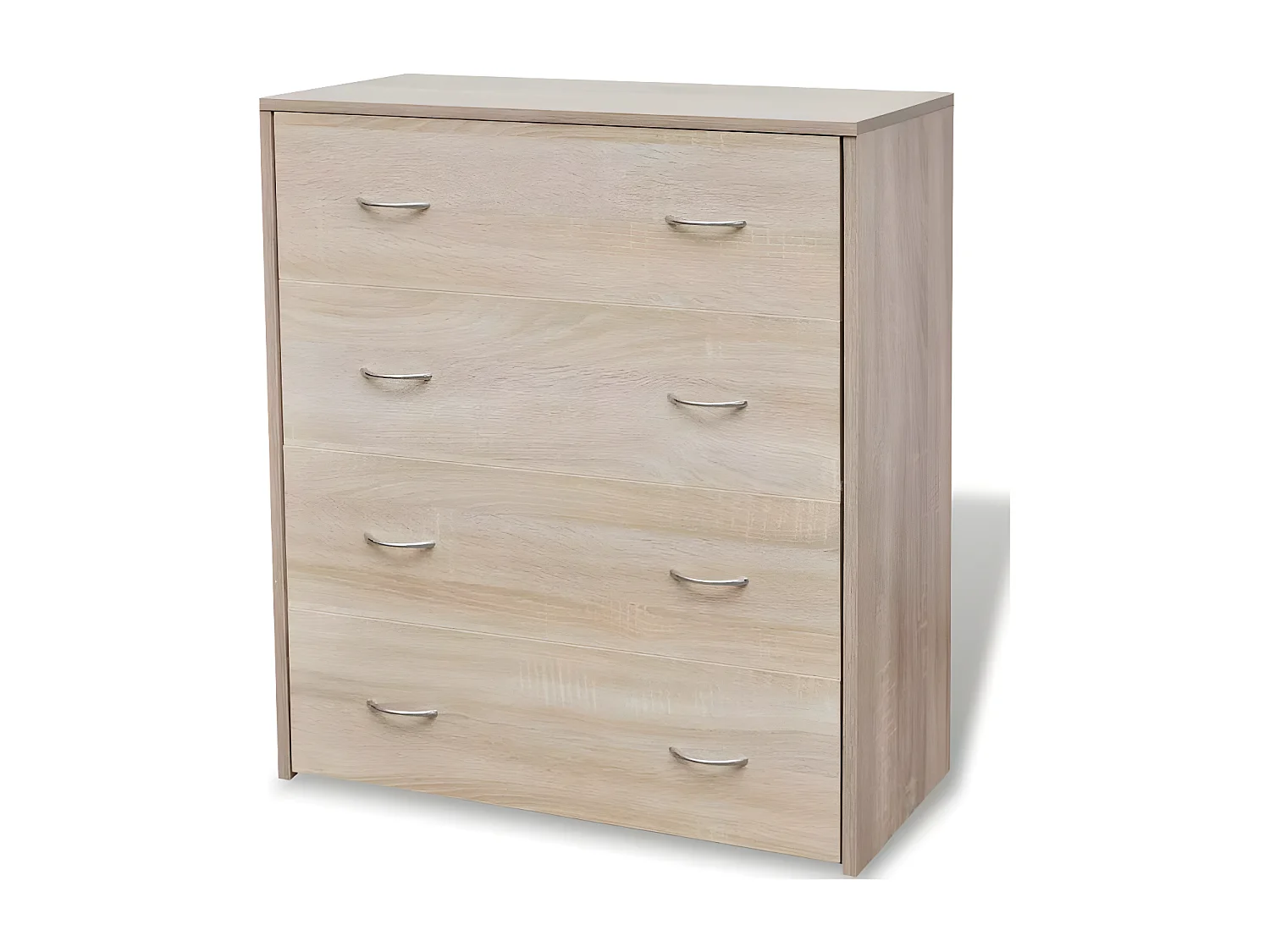 Commode 4 tiroirs bois de chêne clair Jack