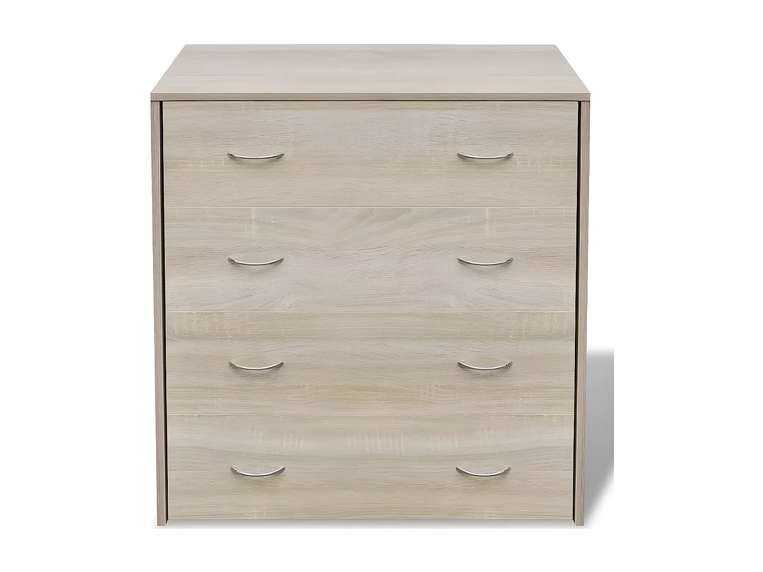 Commode 4 tiroirs bois de chêne clair Jack