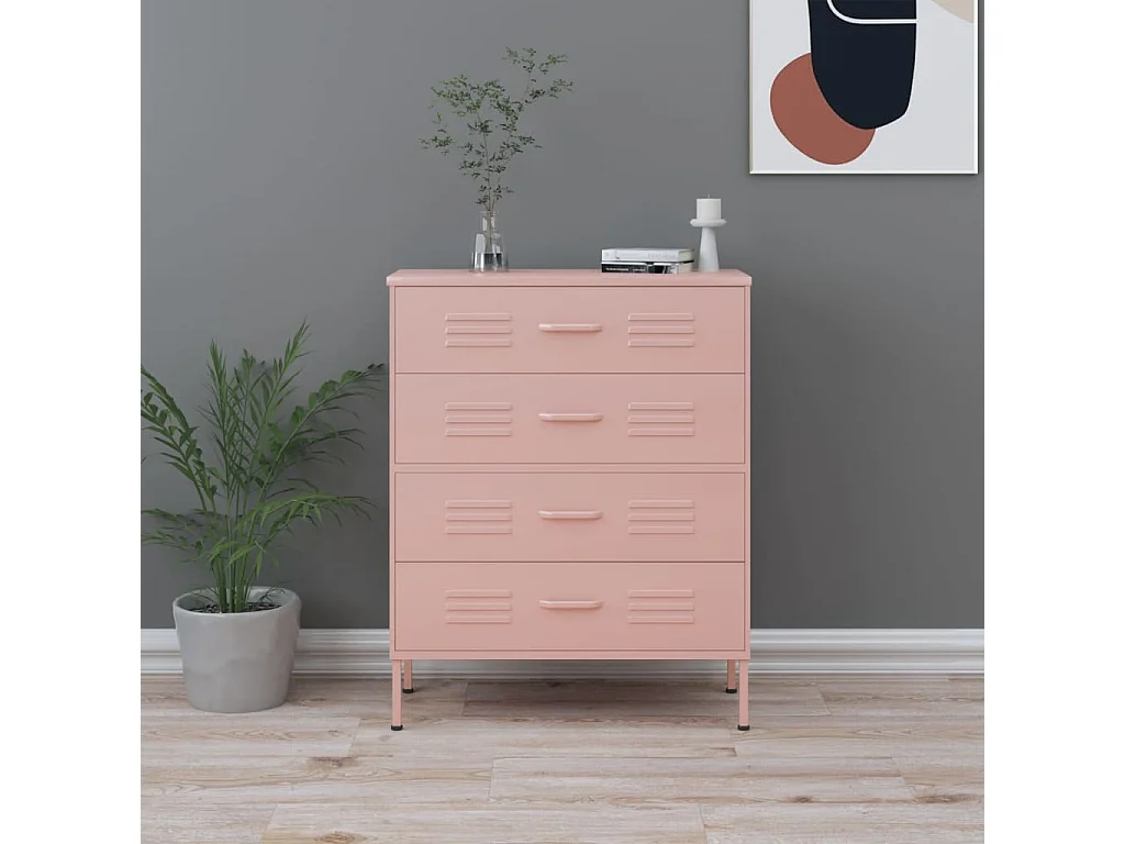 Commode Rose 80x35x101,5 Acier