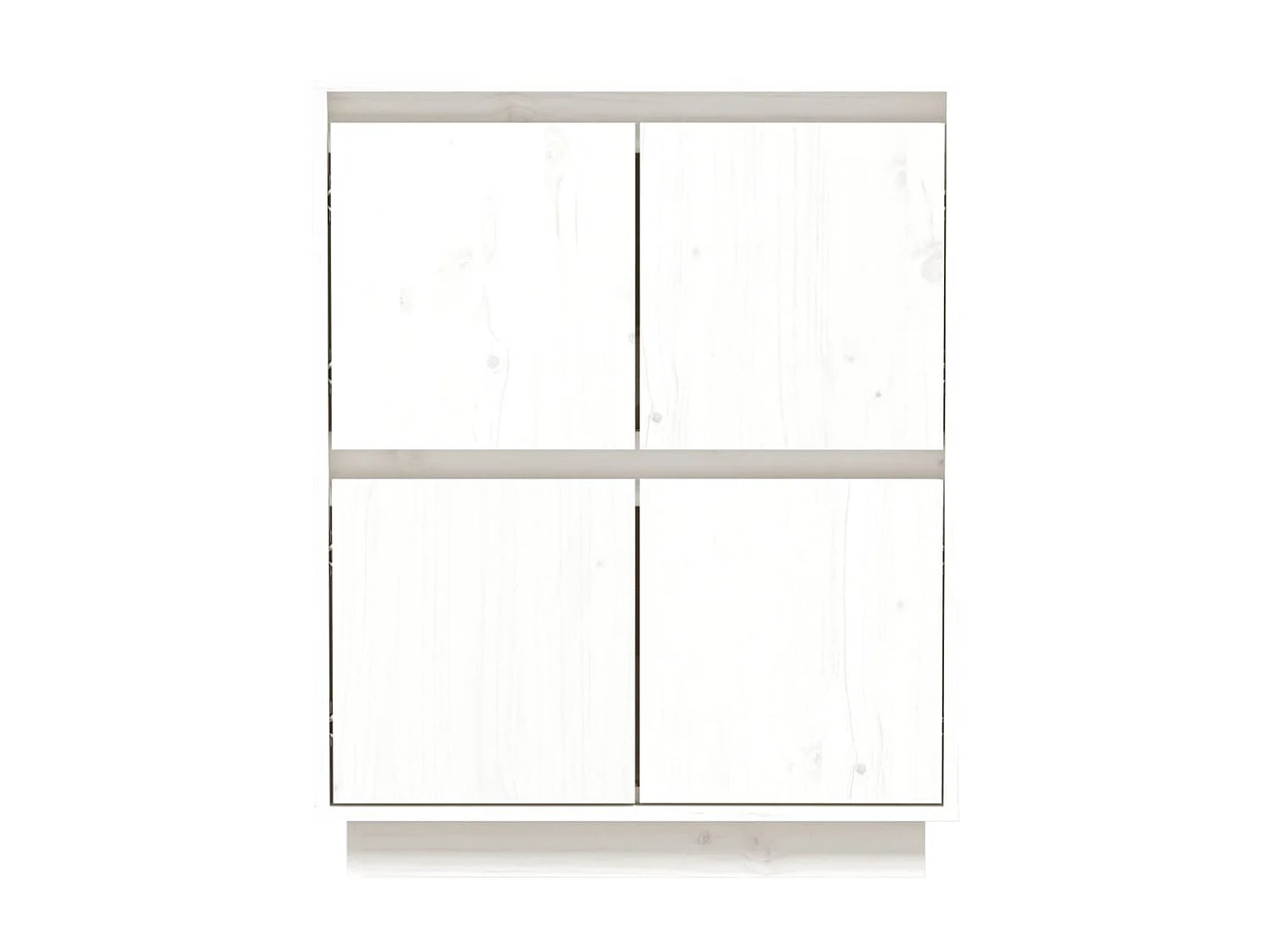 Buffet Blanc 60x34x75 Bois massif de pin 4