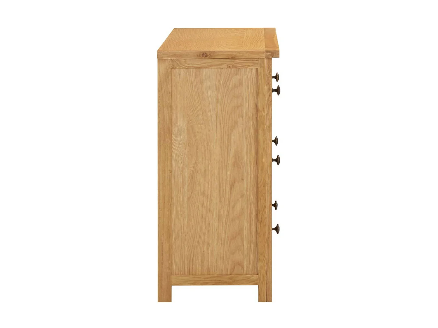 Ladekast 80x33,5x75 cm massief eikenhout