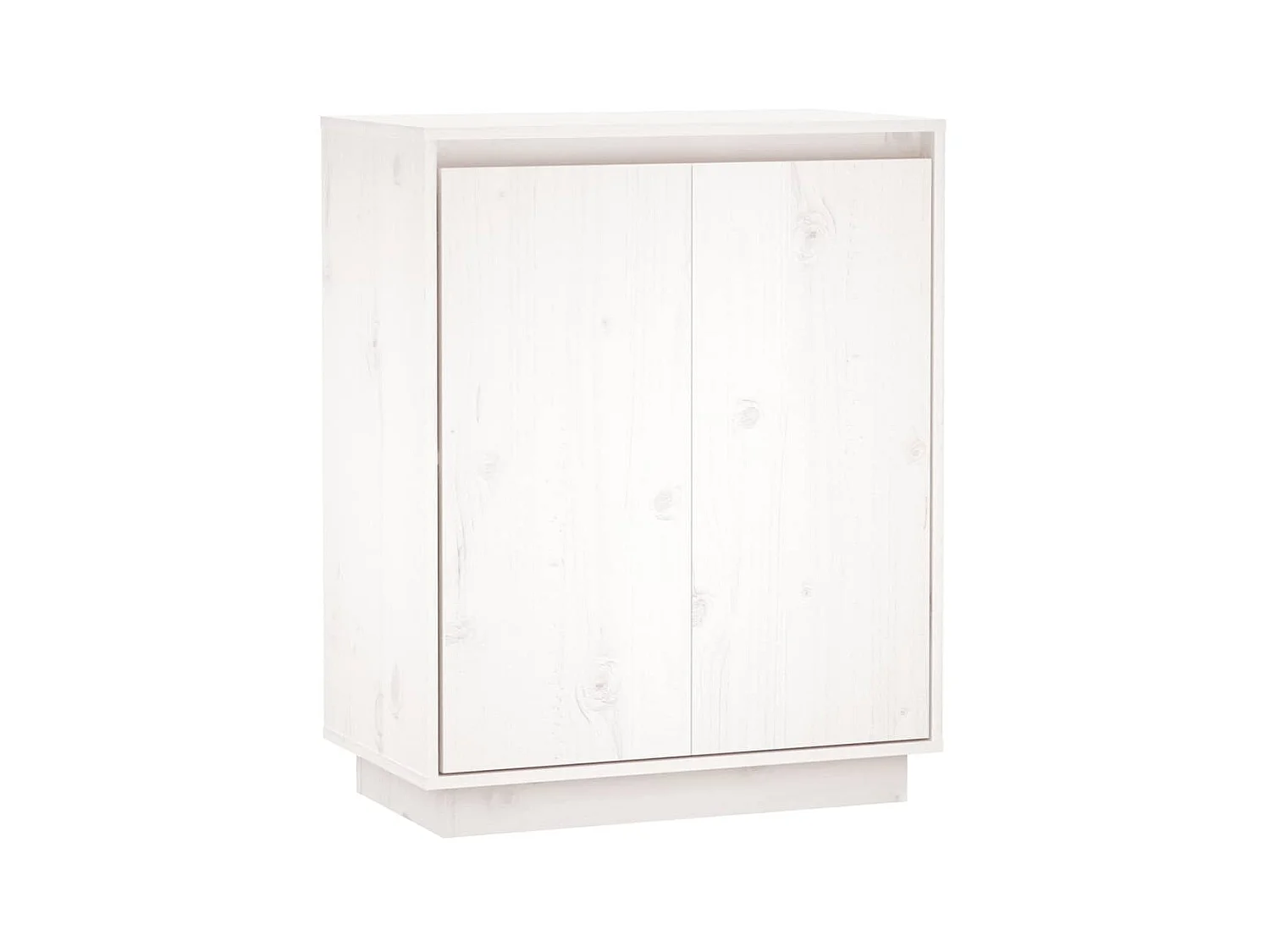 Buffet Blanc 60x34x75 Bois massif de pin 3