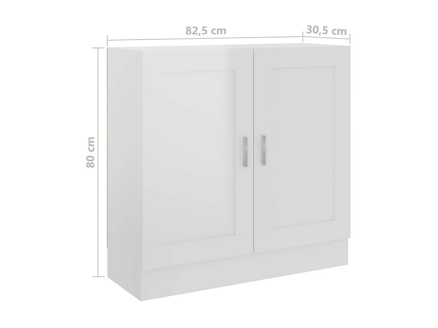 Commode Blanc brillant 82,5x30,5x80