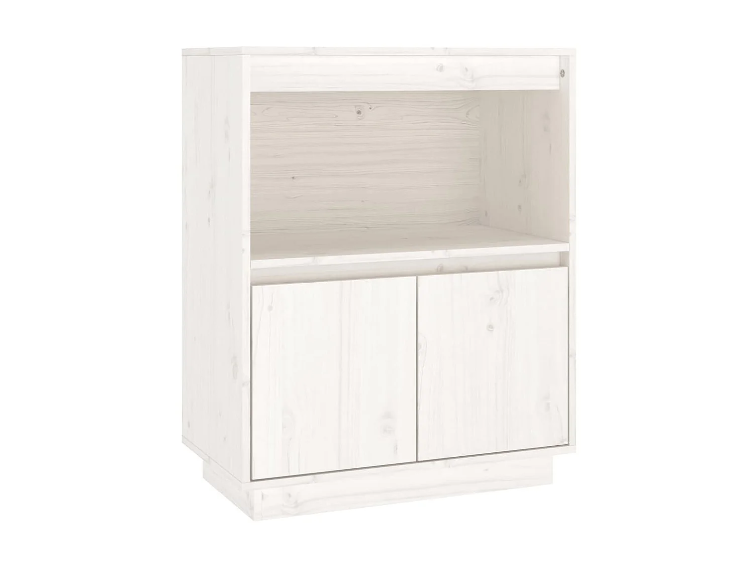 Buffet Blanc 60x34x75 Bois massif de pin 2