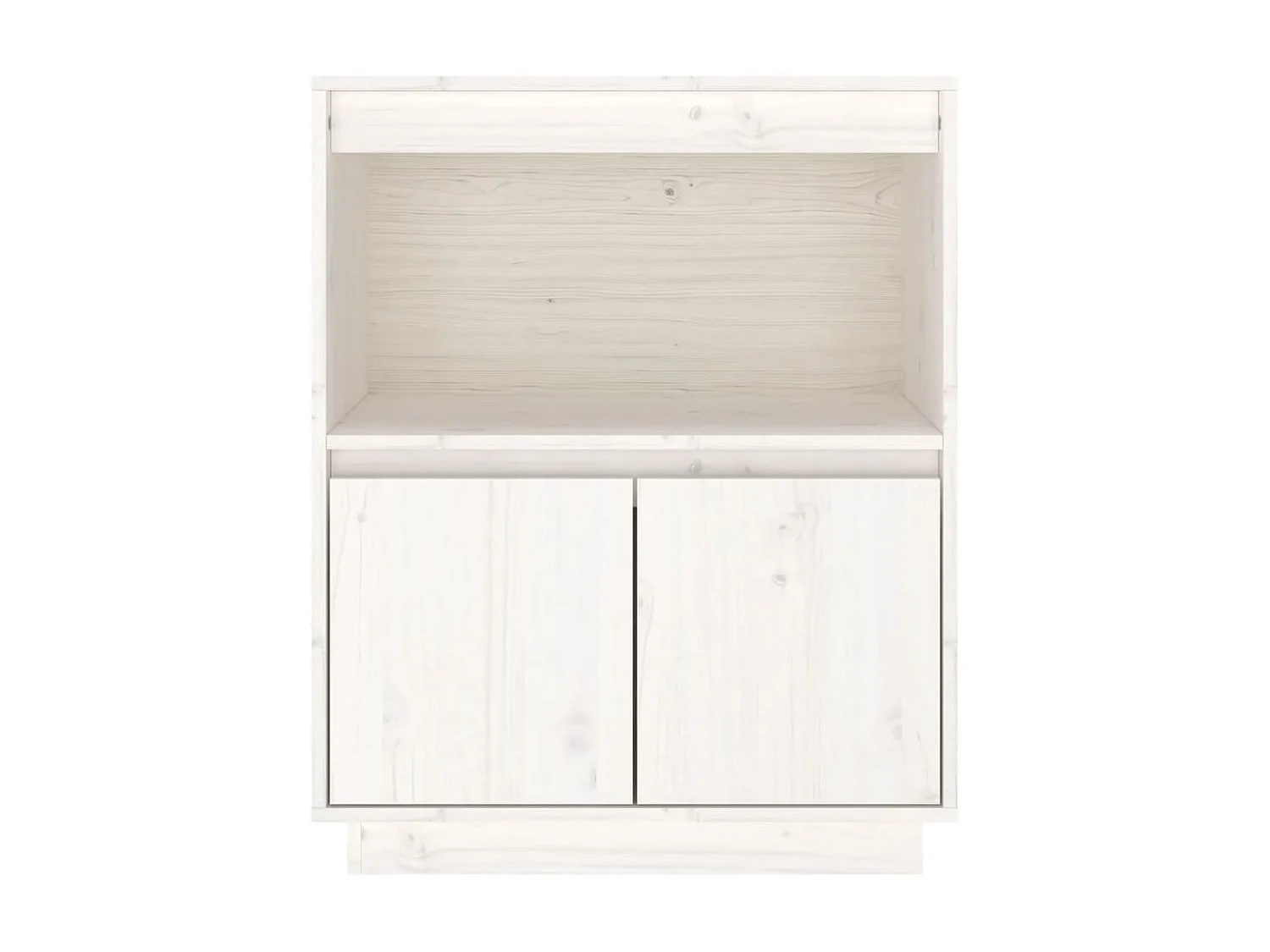 Buffet Blanc 60x34x75 Bois massif de pin 2