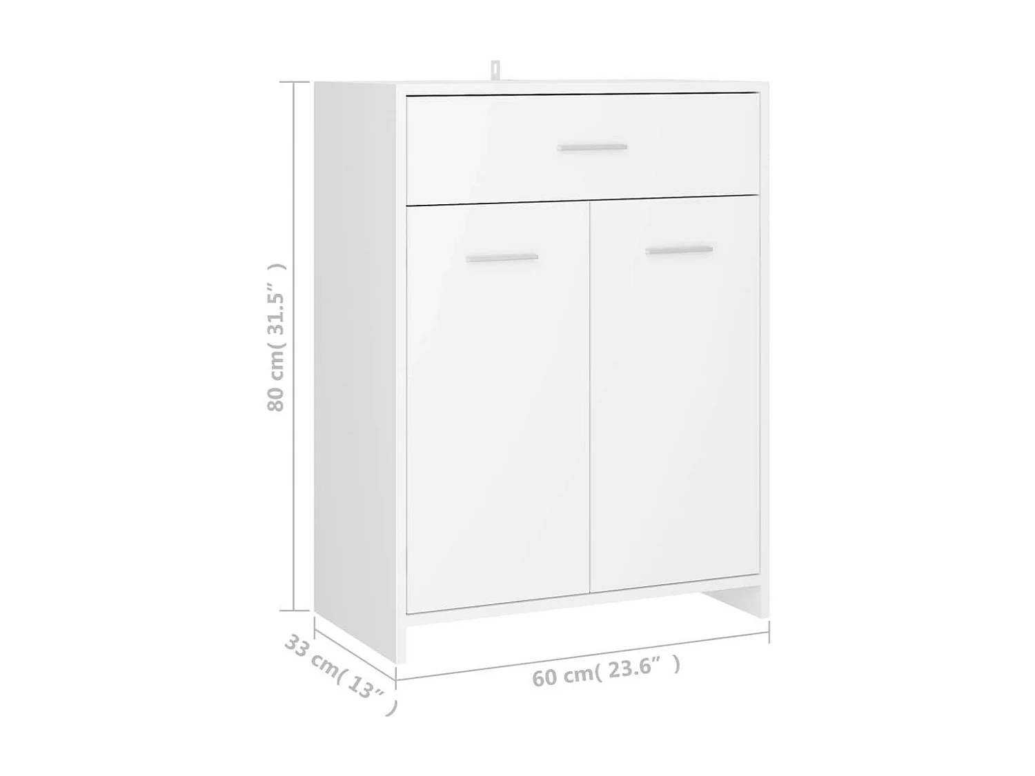 Meuble de rangement Blanc 60x33x80
