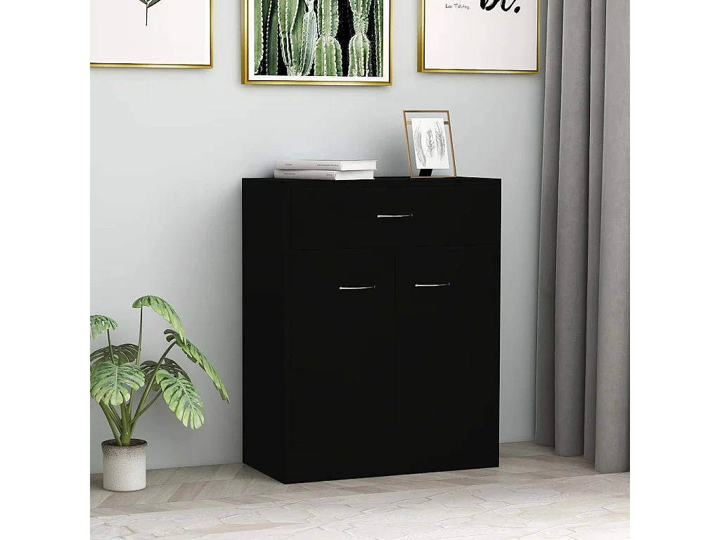 Commode Noir 60x30x75 Boka