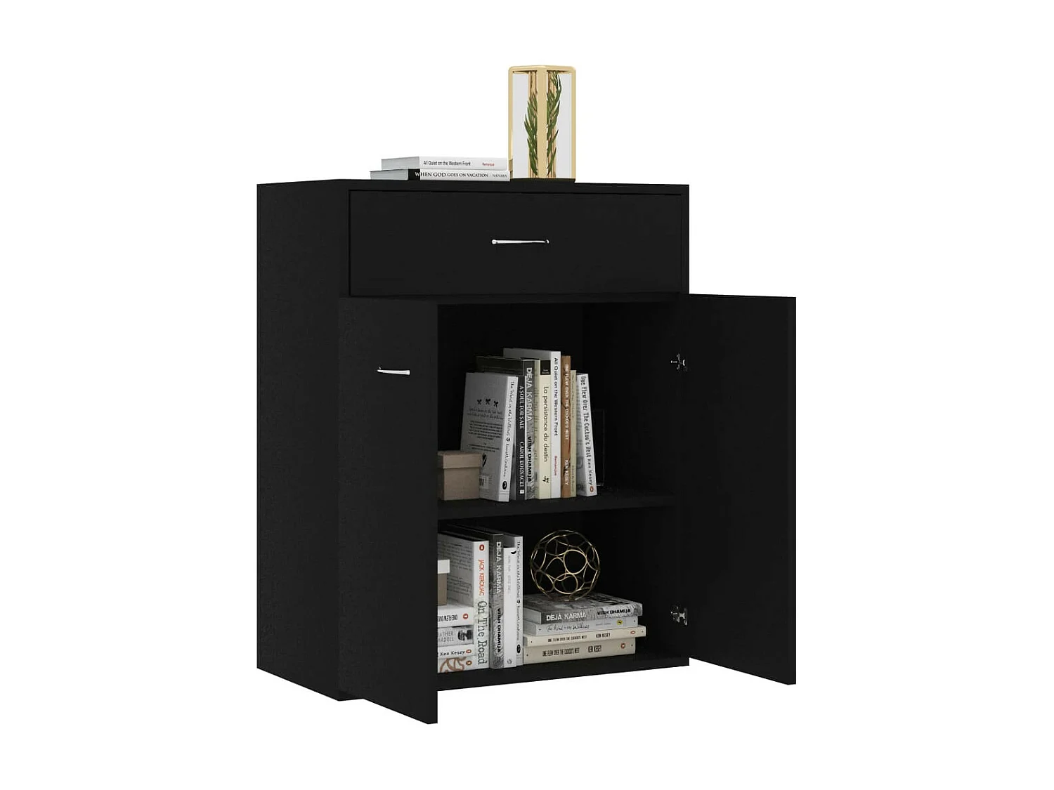 Commode Noir 60x30x75 Boka