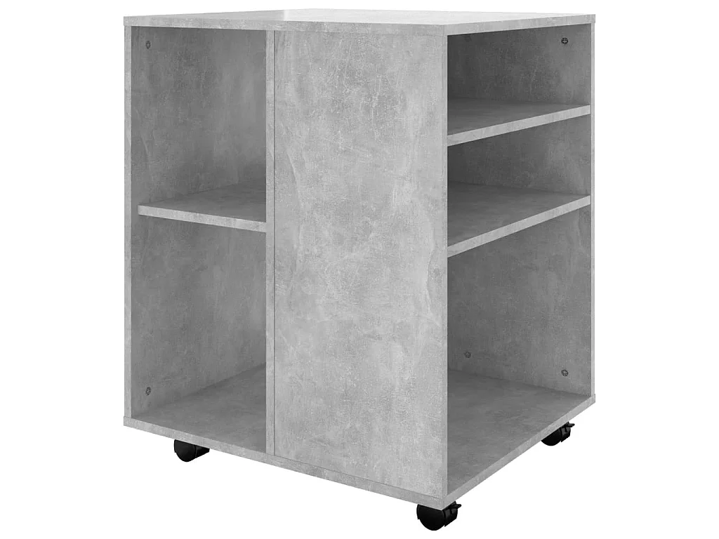 Armoire à roulettes Gris béton 60x53x72