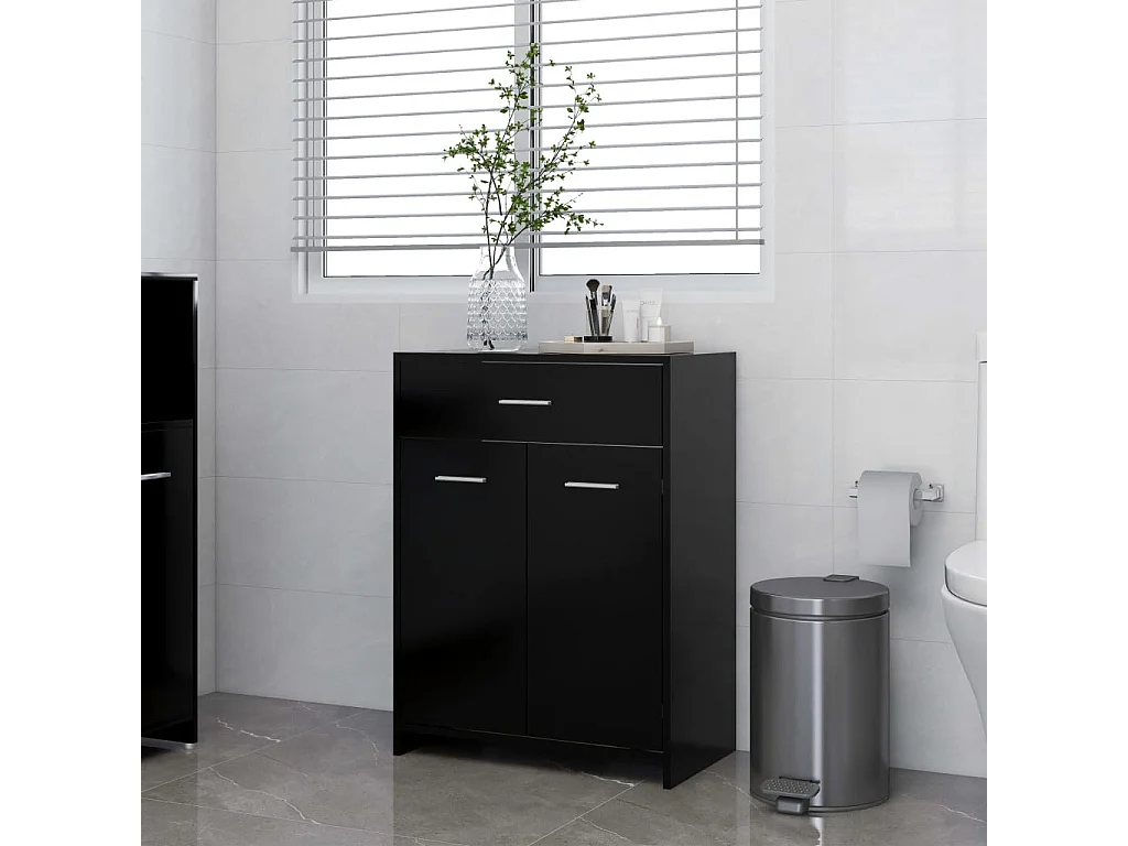 Armoire de salle de bain Noir 60x33x80