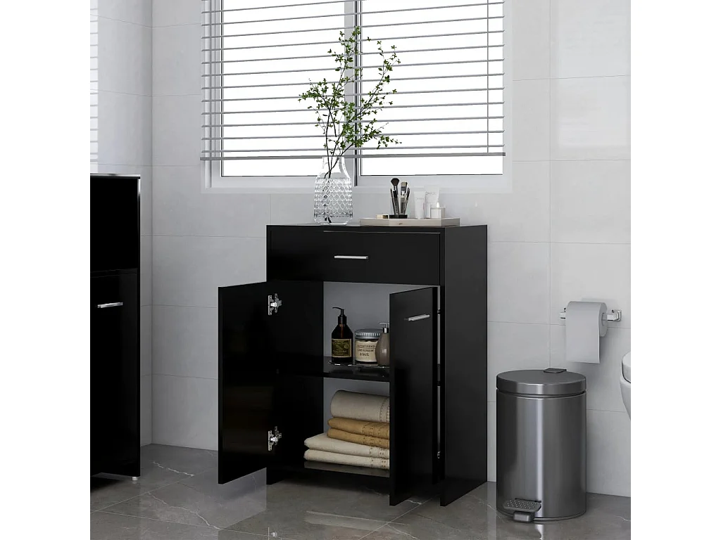Armoire de salle de bain Noir 60x33x80