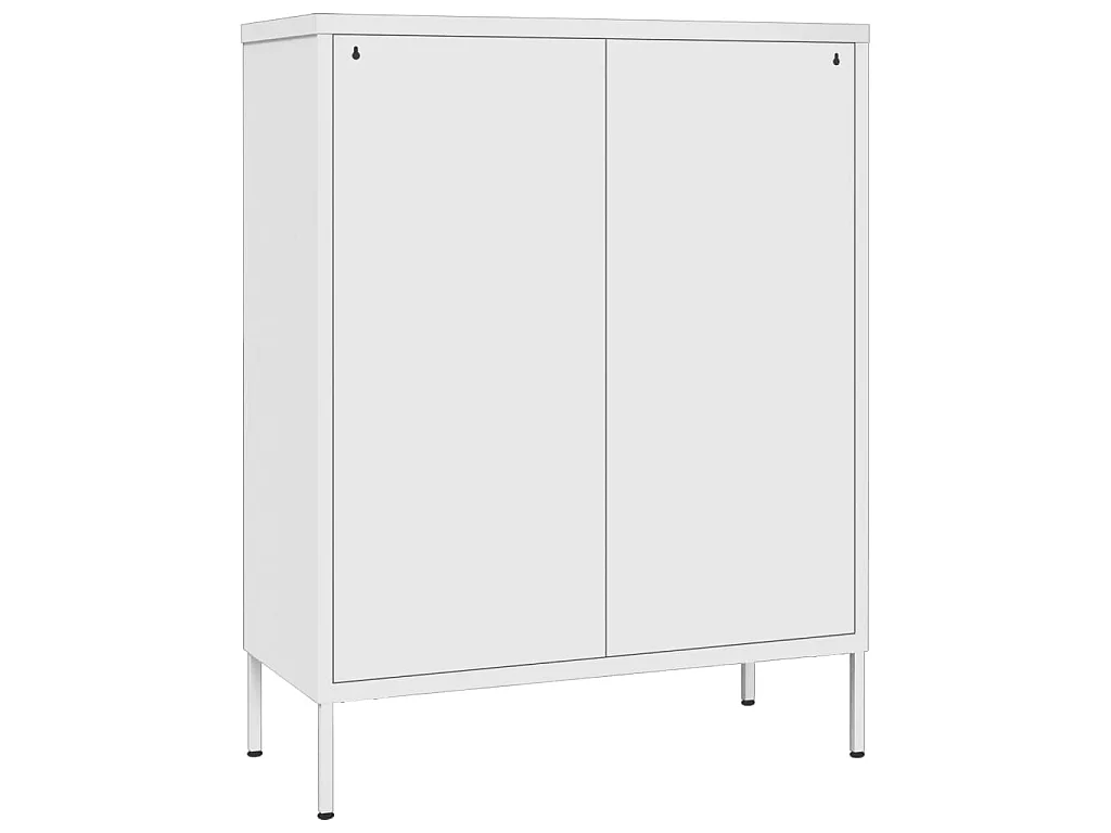 Armoire à tiroirs Blanc 80x35x101,5 Acier
